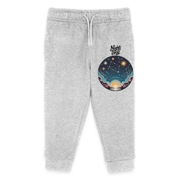 Night Sky - Kids Organic Sweatpants by Stanley/Stella - heather grey - Front