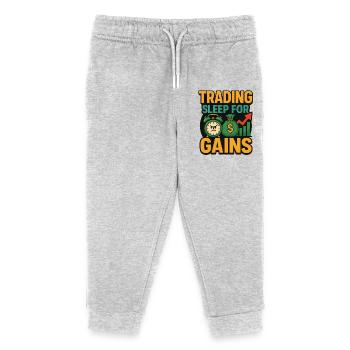 Échanger le sommeil contre des gains, investir - Pantalon de jogging enfant bio Stanley/Stella - gris chiné - Devant