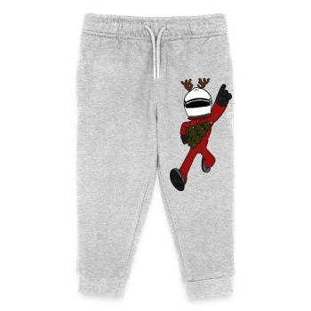 Rennfahrer Weihnachten  - Kinder Organic Jogginghose Mini Mover von Stanley/Stella - Grau meliert - Vorne