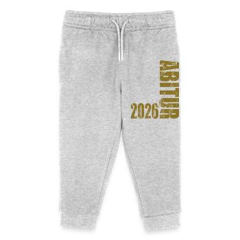 Abitur 2026 - Kinder Organic Jogginghose Mini Mover von Stanley/Stella - Grau meliert - Vorne