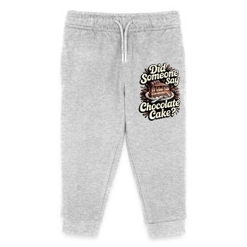 Chocolate cake - Kids Organic Sweatpants by Stanley/Stella - heather grey - Front
