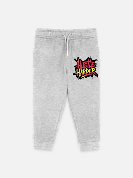 Hustle Harder Neon-Graffiti - Kinder Organic Jogginghose Mini Mover von Stanley/Stella - Grau meliert