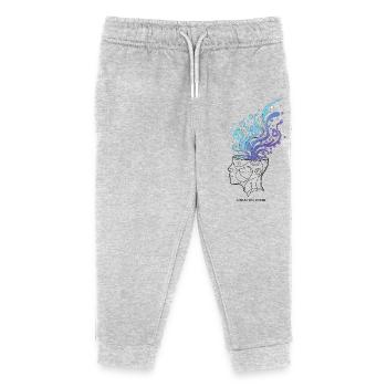 Mente Creativa – Ilustración Abstracta del Cerebro - Pantalon de jogging enfant bio Stanley/Stella - gris chiné - Devant