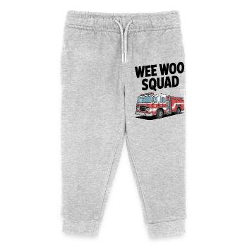 Wee Woo Squad pompiers sauveteur de voiture disant - Pantalon de jogging enfant bio Stanley/Stella - gris chiné - Devant
