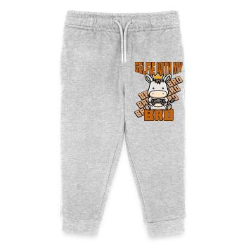 selfie with my bro - Kids Organic Sweatpants by Stanley/Stella - heather grey - Front