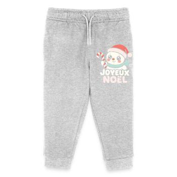 Bonhomme Noel Candy Cane - Pantalon de jogging enfant bio Stanley/Stella - gris chiné - Devant