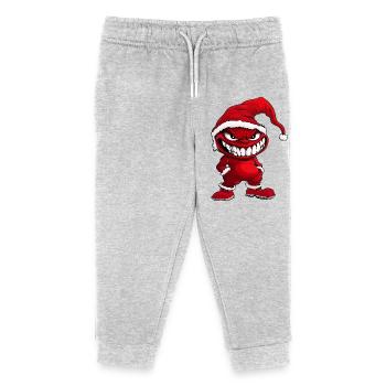 Noël du Diable - Pantalon de jogging enfant bio Stanley/Stella - gris chiné - Devant