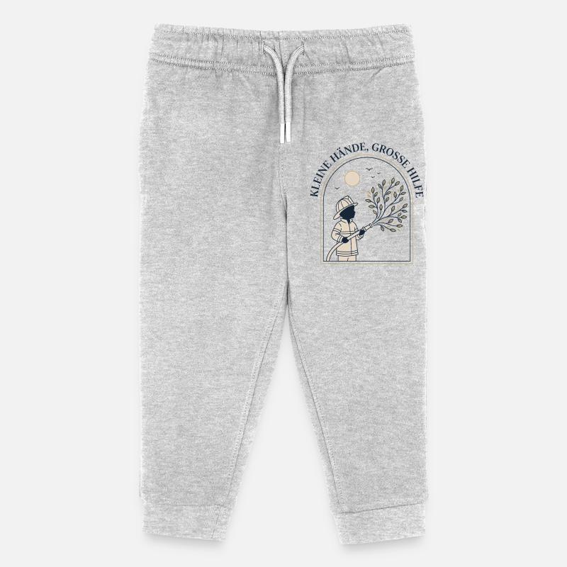 Petites mains, beaucoup d’aide - Pantalon de jogging enfant bio Stanley/Stella - gris chiné