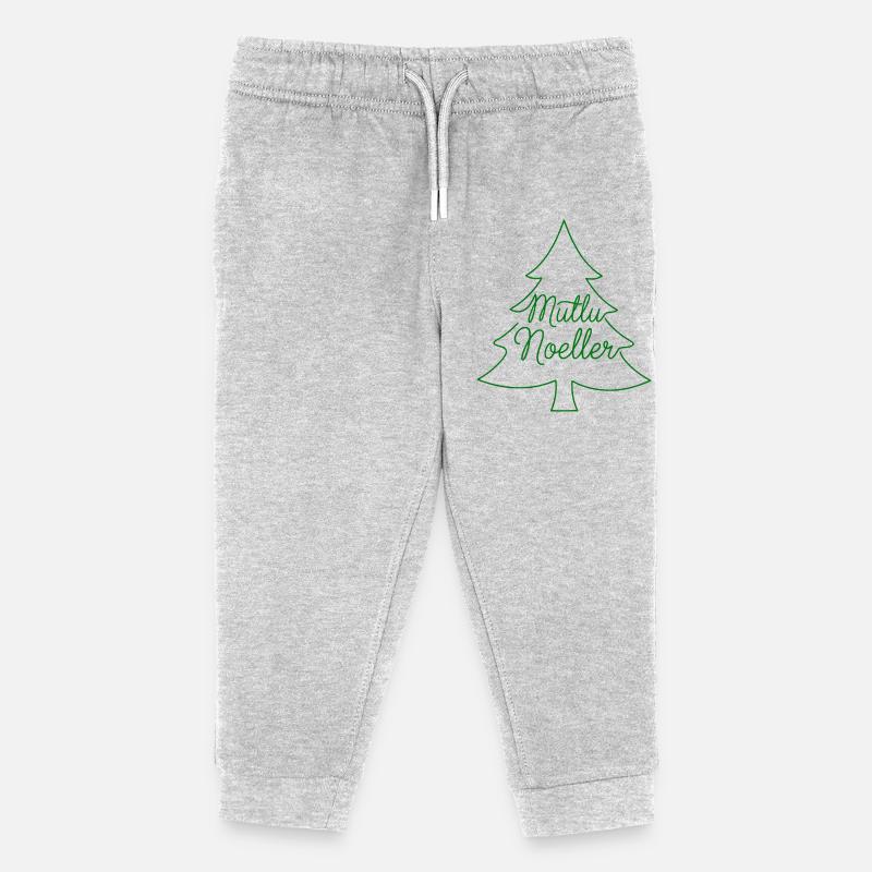 Conception du sapin de Noël de Mutlu Noeller - Pantalon de jogging enfant bio Stanley/Stella - gris chiné