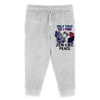 Gamer Rage Zen Frieden - Kinder Organic Jogginghose Mini Mover von Stanley/Stella - Grau meliert - Vorne