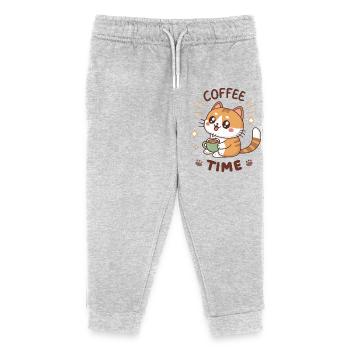 Chat Café Latte Mignon - Pantalon de jogging enfant bio Stanley/Stella - gris chiné - Devant