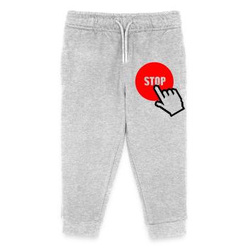 Stop - Kinder Organic Jogginghose Mini Mover von Stanley/Stella - Grau meliert - Vorne