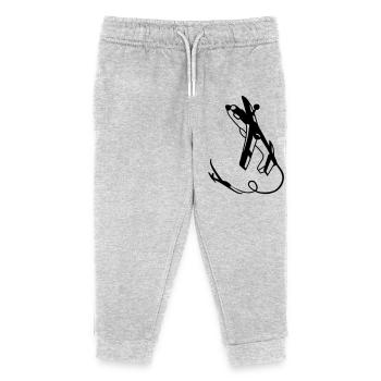 Tir fou - Pantalon de jogging enfant bio Stanley/Stella - gris chiné - Devant