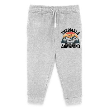 Glider thermals call, I answer – gliding - Kids Organic Sweatpants by Stanley/Stella - heather grey - Front