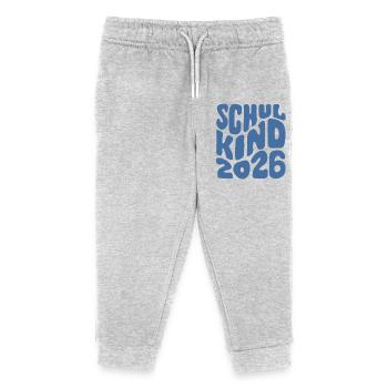 Schulkind 2026 - Einschulung - Erstklässler - Kinder Organic Jogginghose Mini Mover von Stanley/Stella - Grau meliert - Vorne