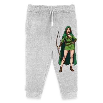 Robin-Hood-Ehefrau - Kinder Organic Jogginghose Mini Mover von Stanley/Stella - Grau meliert - Vorne
