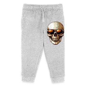 Chic skull - Kids Organic Sweatpants by Stanley/Stella - heather grey - Front