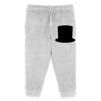 Top Hat - Kids Organic Sweatpants by Stanley/Stella - heather grey - Front
