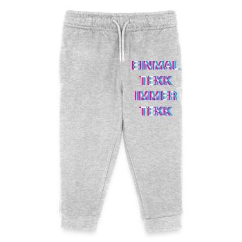 Hardtekk Tekk - Kinder Organic Jogginghose Mini Mover von Stanley/Stella - Grau meliert - Vorne
