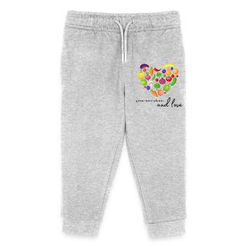 Grow plants and love - Kids Organic Sweatpants by Stanley/Stella - heather grey - Front