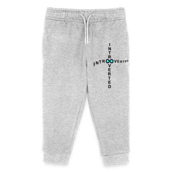 introvert - Kids Organic Sweatpants by Stanley/Stella - heather grey - Front