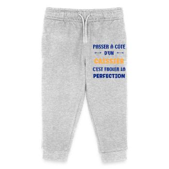 Frôler la perfection au passage caisse - Pantalon de jogging enfant bio Stanley/Stella - gris chiné - Devant