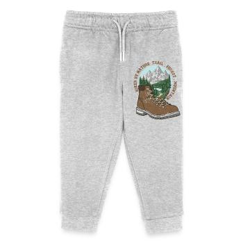 Minimalist Hiker Design - Kids Organic Sweatpants by Stanley/Stella - heather grey - Front