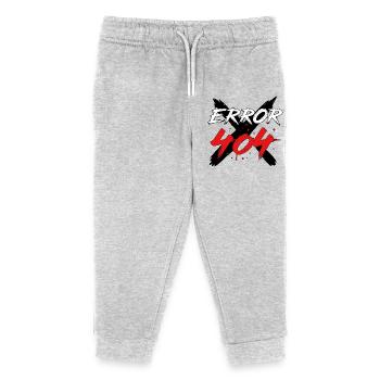 404-Fehler-Glitch-Zeichen - Kinder Organic Jogginghose Mini Mover von Stanley/Stella - Grau meliert - Vorne
