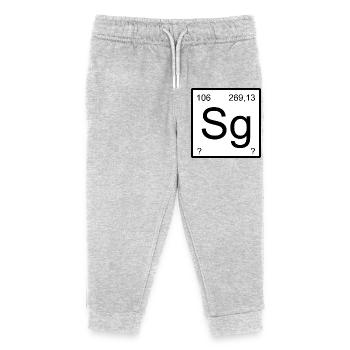 Seaborgium Chemistry Sg Symbol Style - Kids Organic Sweatpants by Stanley/Stella - heather grey - Front