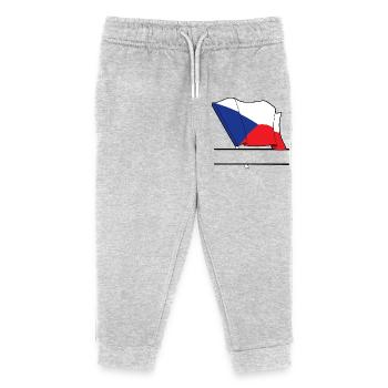 TSCHECHISCHE REPUBLIK – Personalisierte Flagge - Kinder Organic Jogginghose Mini Mover von Stanley/Stella - Grau meliert - Vorne