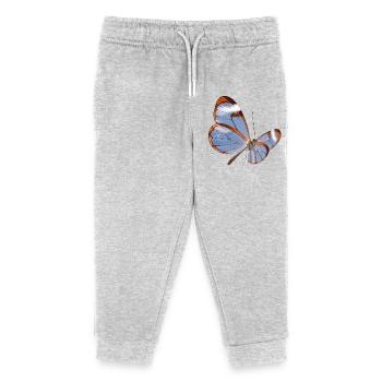 Glasflügler Schmetterling Transparent Design - Kinder Organic Jogginghose Mini Mover von Stanley/Stella - Grau meliert - Vorne