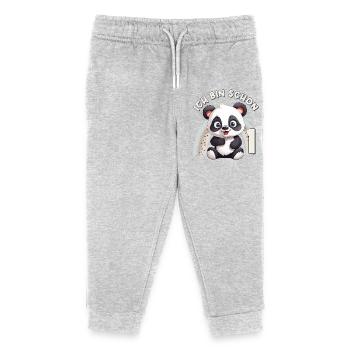1st Birthday Panda Bear Rainbow Cute Cute - Kids Organic Sweatpants by Stanley/Stella - heather grey - Front