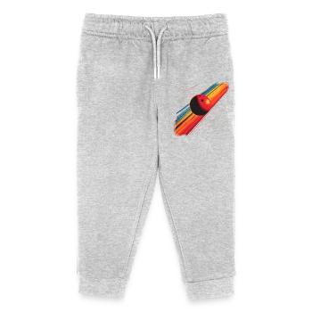 90er Bowlingkugel - Kinder Organic Jogginghose Mini Mover von Stanley/Stella - Grau meliert - Vorne