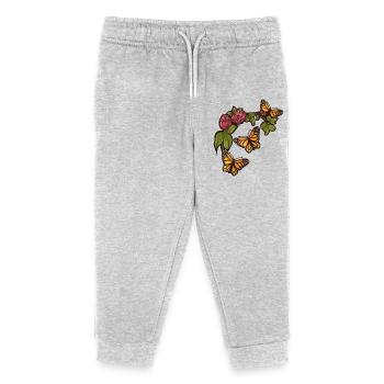 Monarch Bloom Garden - Kinder Organic Jogginghose Mini Mover von Stanley/Stella - Grau meliert - Vorne