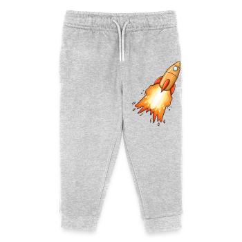 Fusée - Pantalon de jogging enfant bio Stanley/Stella - gris chiné - Devant