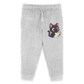 Reader and card chat - Kids Organic Sweatpants by Stanley/Stella - heather grey - Front