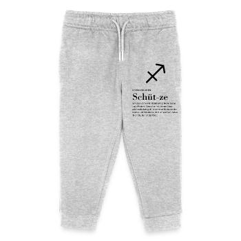 Sternzeichen Schütze - Kinder Organic Jogginghose Mini Mover von Stanley/Stella - Grau meliert - Vorne