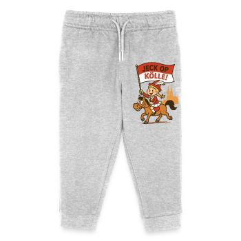 Jeck op Kölle ! Fille au carnaval - Pantalon de jogging enfant bio Stanley/Stella - gris chiné - Devant