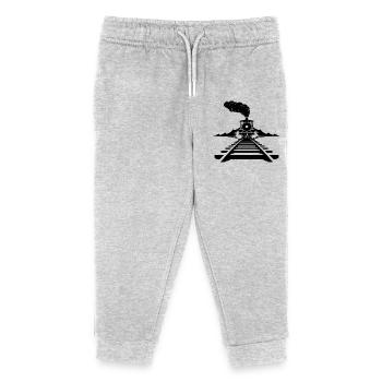 Croquis ferroviaire - Pantalon de jogging enfant bio Stanley/Stella - gris chiné - Devant