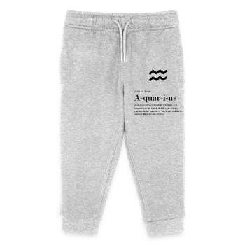 Aquarius - Zodiac Sign - Kinder Organic Jogginghose Mini Mover von Stanley/Stella - Grau meliert - Vorne