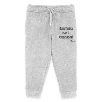 Existence Isn’t Consent - GoVegan - Kinder Organic Jogginghose Mini Mover von Stanley/Stella - Grau meliert - Vorne