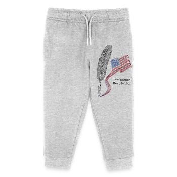 Révolution inachevée - Pantalon de jogging enfant bio Stanley/Stella - gris chiné - Devant