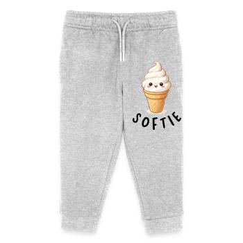 Kawaii Eiscreme auf Waffel - Kids Organic Sweatpants by Stanley/Stella - heather grey - Front