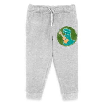 Ukulélé hawaïen Uke T-Rex - Pantalon de jogging enfant bio Stanley/Stella - gris chiné - Devant
