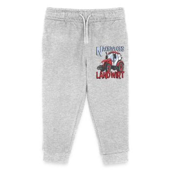 Landwirt Kinder Outfits Traktor Trecker Jungbauer - Kinder Organic Jogginghose Mini Mover von Stanley/Stella - Grau meliert - Vorne