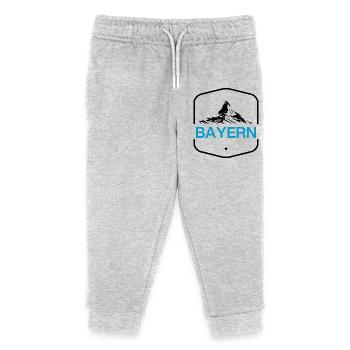 BAYERN, ZUGSPITZE POWER! BERGE URLAUB WANDERN - Kinder Organic Jogginghose Mini Mover von Stanley/Stella - Grau meliert - Vorne