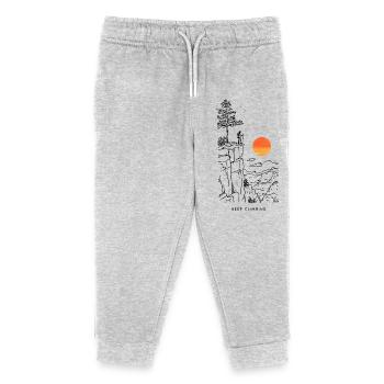 Sonnenuntergang Sonnenkreis - Kinder Organic Jogginghose Mini Mover von Stanley/Stella - Grau meliert - Vorne