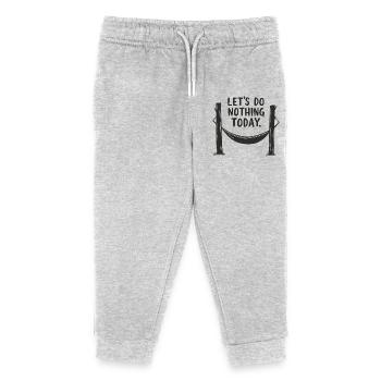 Ne faisons rien aujourd’hui Relaxation au hamac - Pantalon de jogging enfant bio Stanley/Stella - gris chiné - Devant