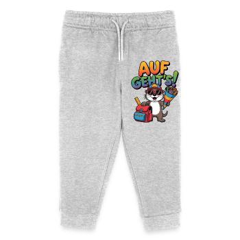 Funny otter for school enrollment - Kids Organic Sweatpants by Stanley/Stella - heather grey - Front