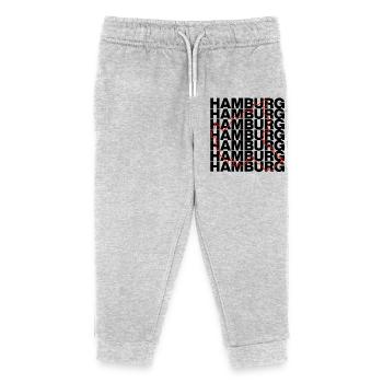 HAMBURG UMRISS, HAMBURGLIEBE HH MOIN - Kinder Organic Jogginghose Mini Mover von Stanley/Stella - Grau meliert - Vorne
